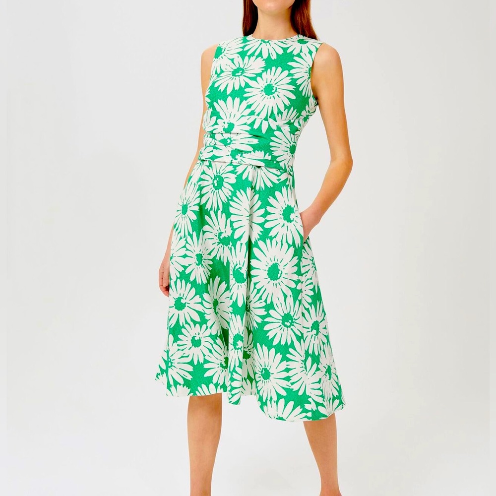 HOBBS LONDON TWITCHILL LINEN FIT AND FLARE DRESS 👗